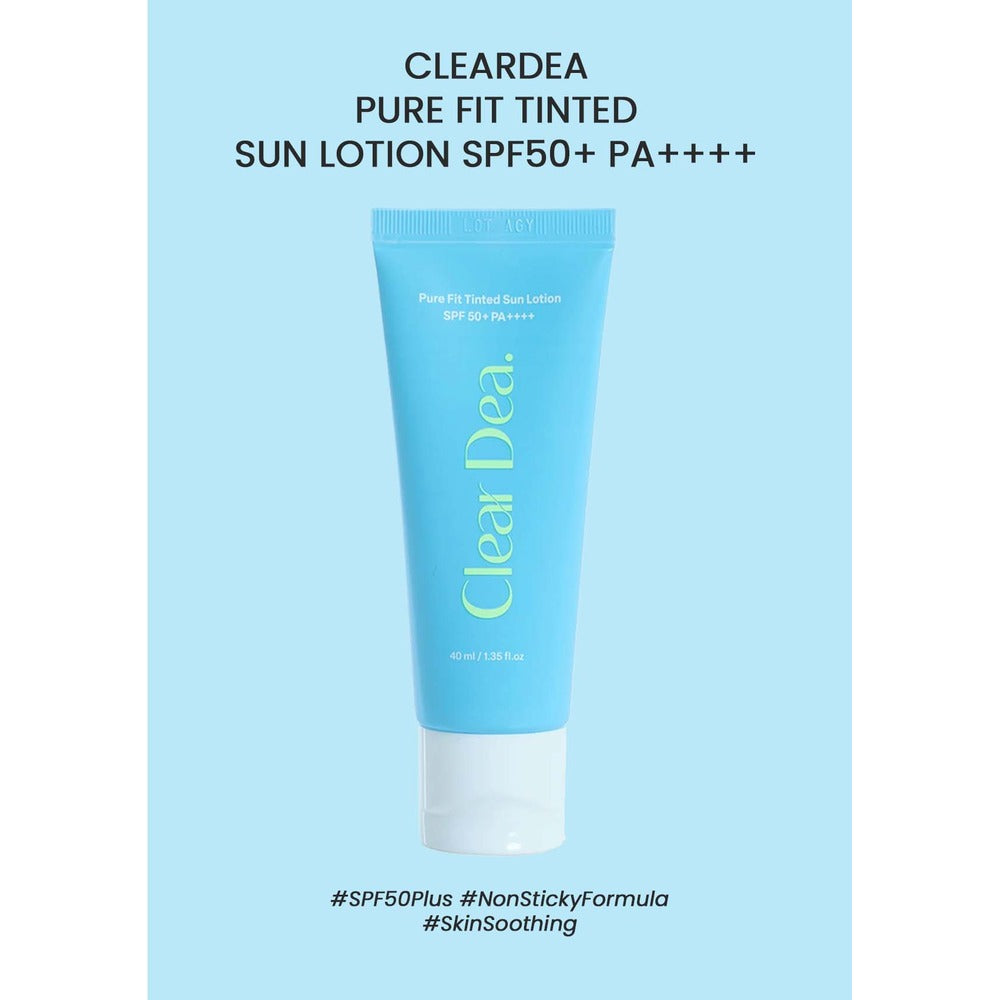 CLEARDEA [CLEARDEA] Pure Fit Tinted Sun Lotion SPF50+ PA++++ 40ml - CLEARDEA