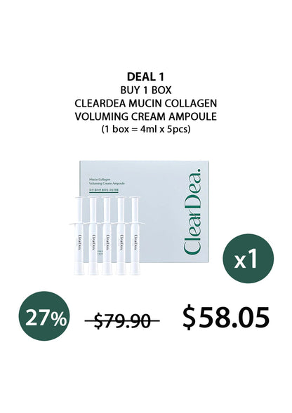 CLEARDEA [CLEARDEA] Mucin Collagen Voluming Cream Ampoule (1 Box = 4ml x 5pcs) - Image 5