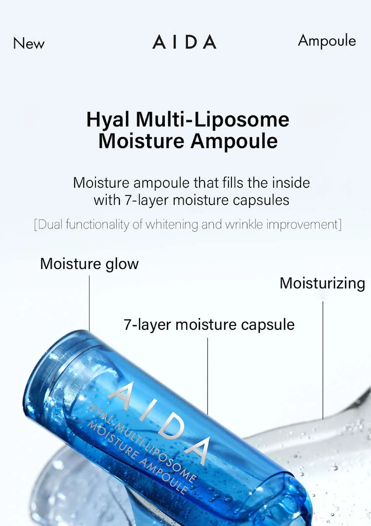 AIDA [AIDA] Liposome Moisture | Glutathione Brightening | Propolis Calming Ampoule - Image 3 - AIDA