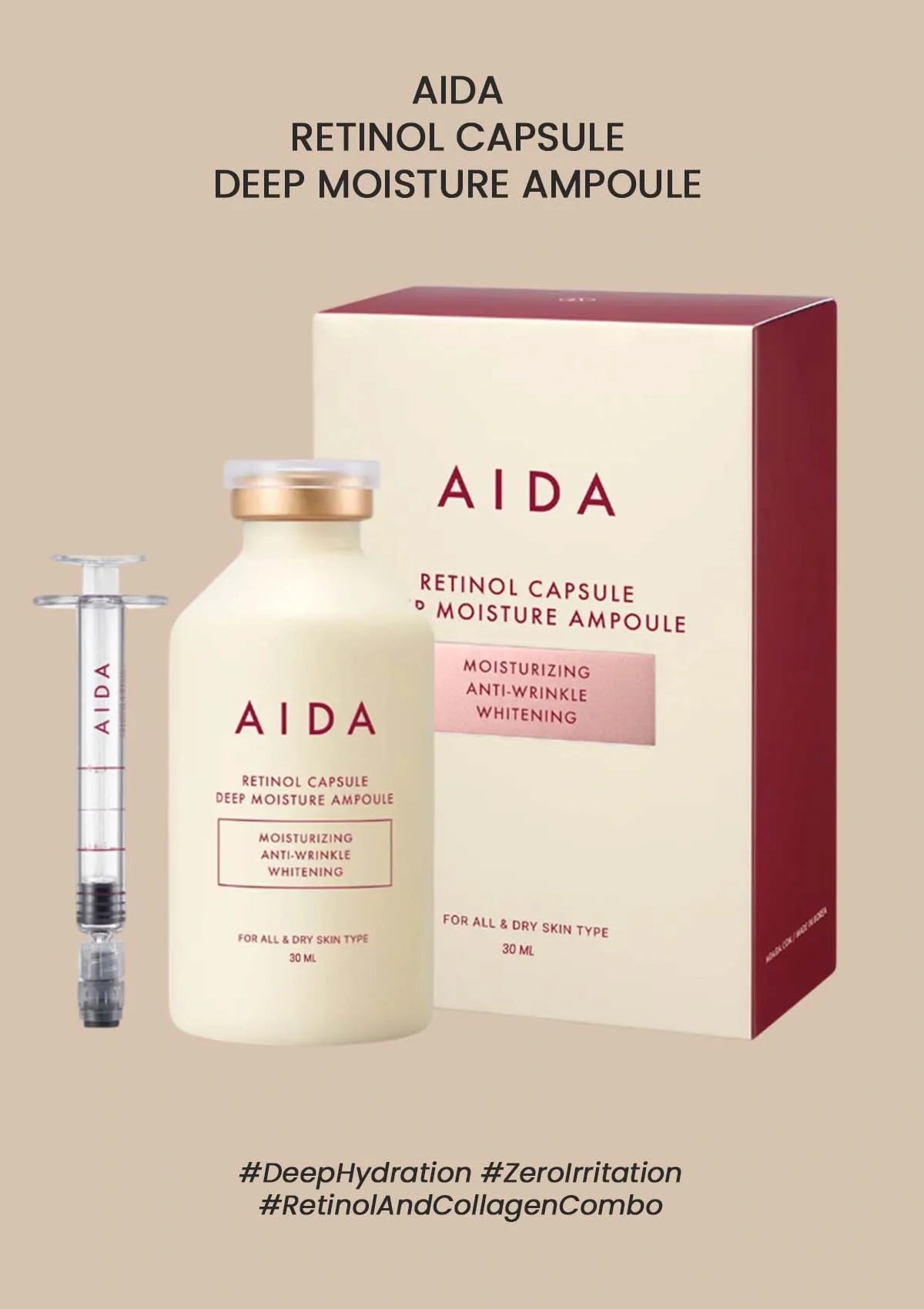 AIDA [AIDA] Retinol Capsule Deep Moisture Ampoule 30ml - AIDA