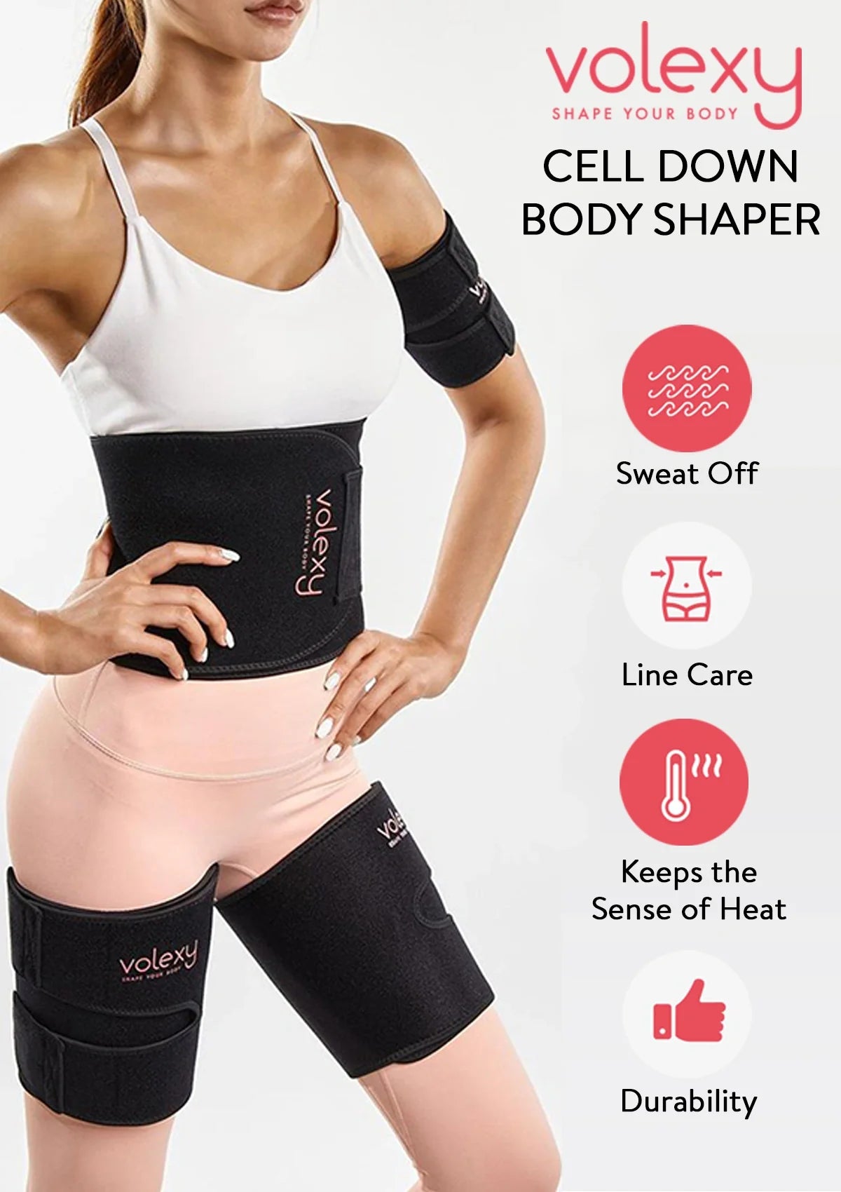 VOLEXY [VOLEXY] Cell Down Body Shaper Waist / Arm / Thigh Belts - Image 2