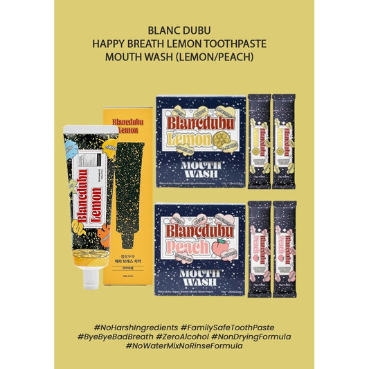 BLANC DUBU [BLANC DUBU] Happy Breath Mouth Wash Lemon | Peach (1 Box = 1.5g × 28 Sticks)