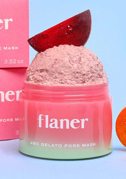 FLANER [FLANER] Grapefruit Pack | Green Caviar Mask | Fig Pudding Cream | Snowberry Body Scrub | Gelato Pore Mask - Image 3