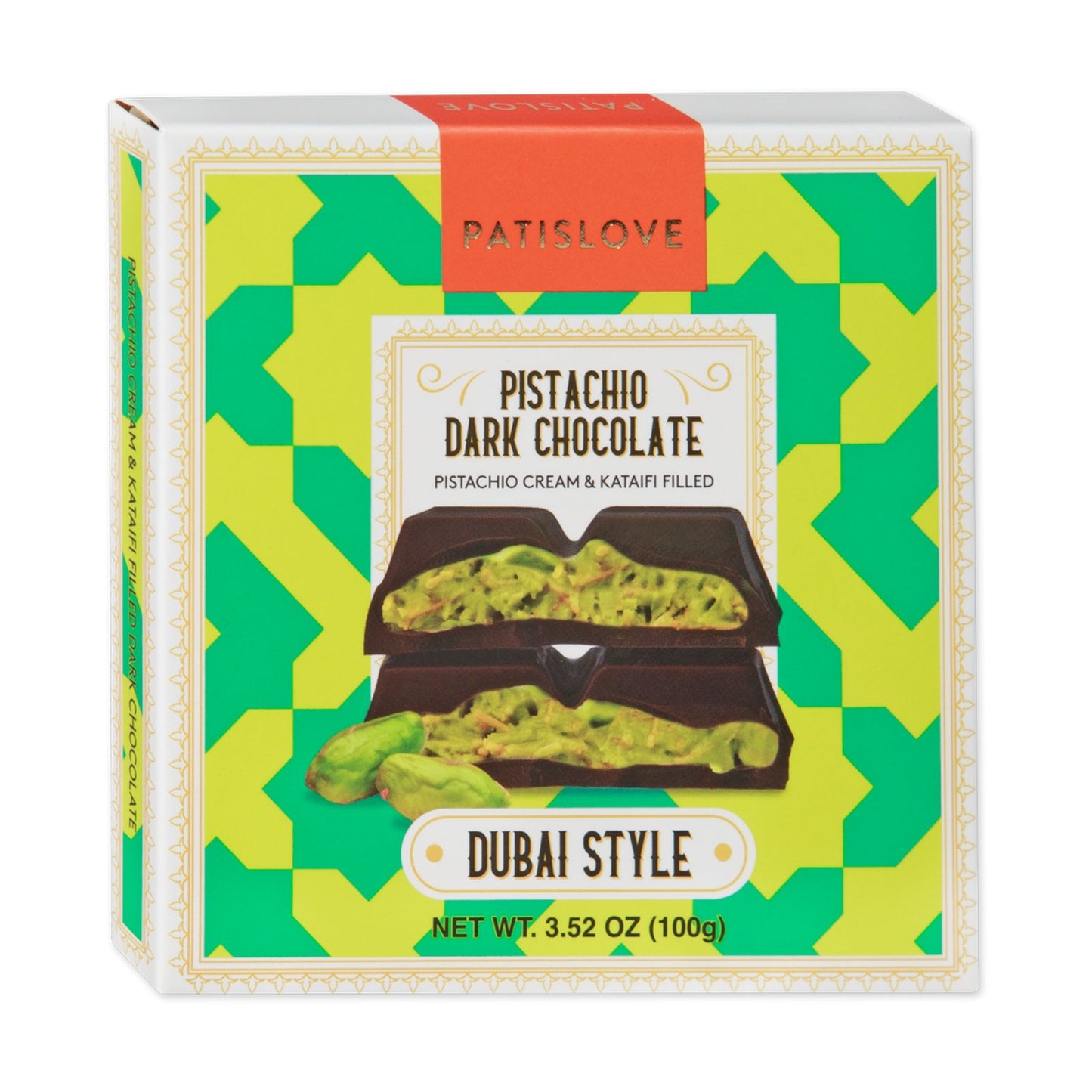 Patislove® Pistachio Dark Chocolate Dubai Style