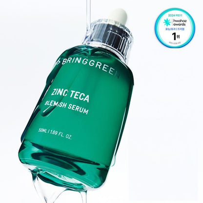 BRINGGREEN Zinc TECA Trouble Serum 50ml + 25ml Refill | Sensitive Skin Calming Essence