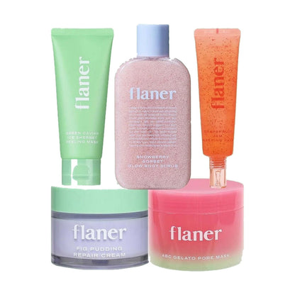 Grapefruit Pack | Green Caviar Mask | Fig Pudding Cream | Snowberry Body Scrub | Gelato Pore Mask