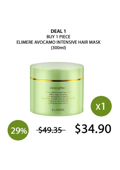 ELIMÉRE [ELIMERE] Avocamo+ Intensive Hair Repair Mask + Hair Essence 120ml - Image 3