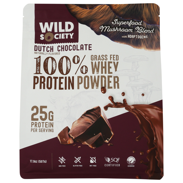 Wild Society Nutrition Dutch Chocolate Whey Protein Powder