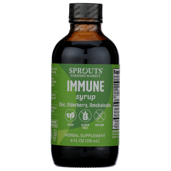 Sprouts Elderberry Umckaloabo & Zinc Syrup