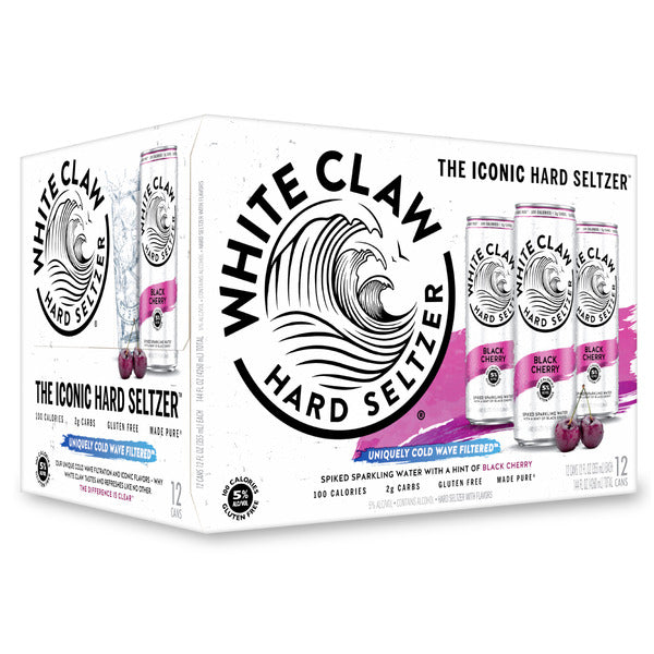 White Claw Black Cherry Hard Seltzer 12 Pack Cans
