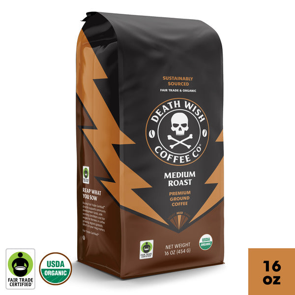 Death Wish Coffee Co. Organic Medium Roast Ground Coffee