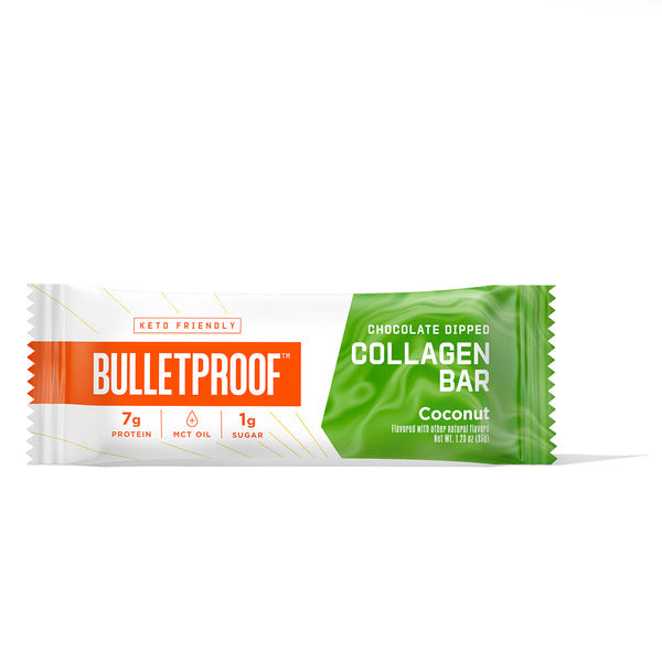 Bulletproof Coconut Chocolate Dipped Collagen Bar