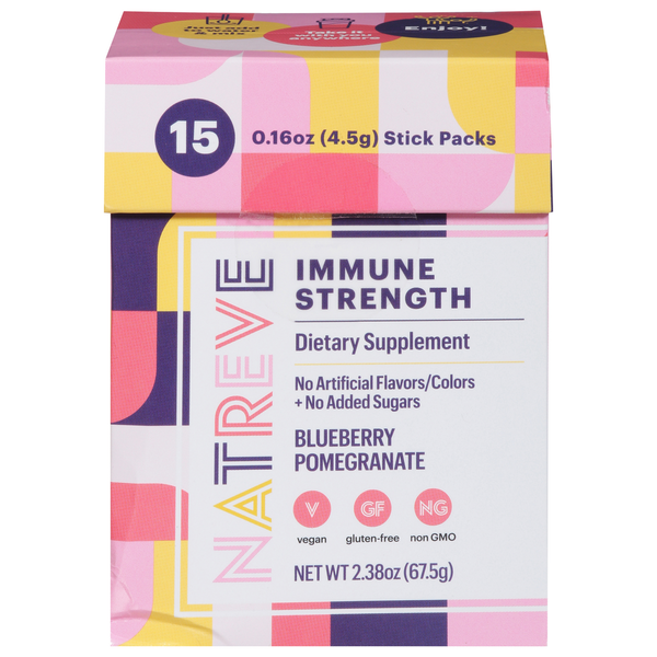 Natreve Blueberry Pomegranate Immune Strength 15 Pack