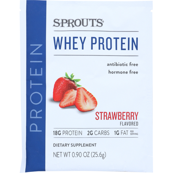 Sprouts Strawberry Whey Protein Packet