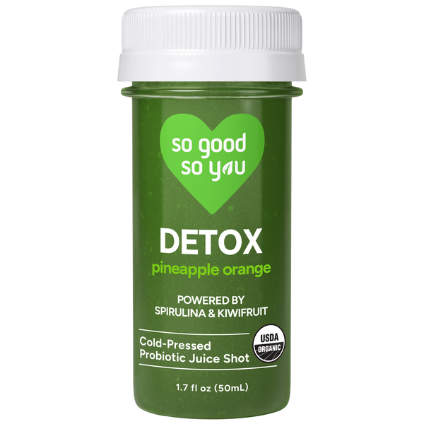 So Good So You Organic Pineapple Orange Detox Probiotic Juice Shot