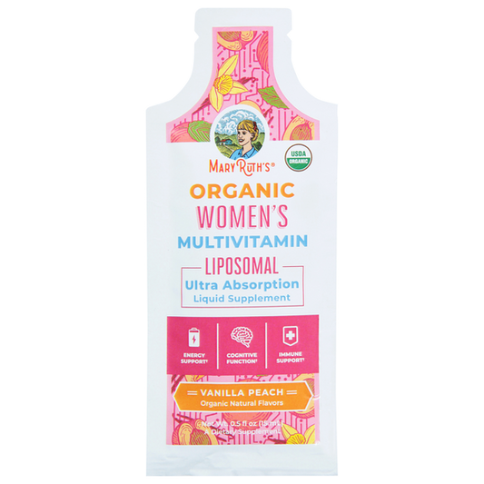 Mary Ruth's Organic Vanilla Peach Liposomal Womens Multivitamin Pouch