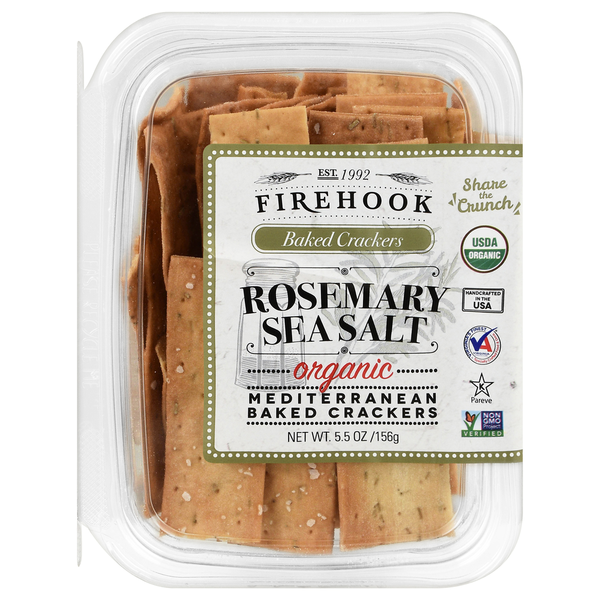 Firehook Organic Rosemary Sea Salt Crackers