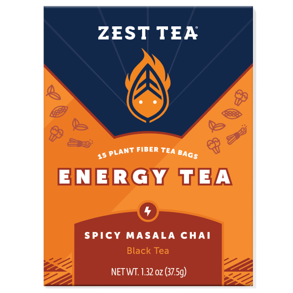 Zest Tea Spicy Masala Chai Energy Black Tea