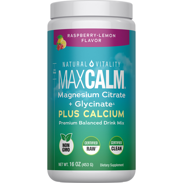 Natural Vitality Calm Raspberry Lemon Magnesium Plus Calcium Drink