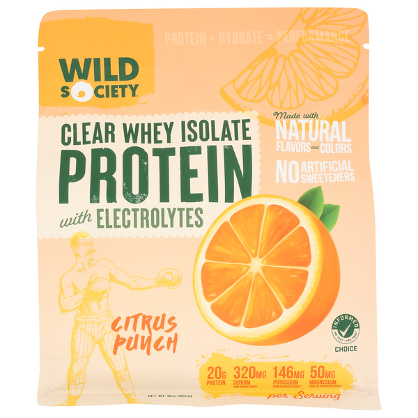Wild Society Nutrition Citrus Punch Clear Whey Isolate Protein Powder