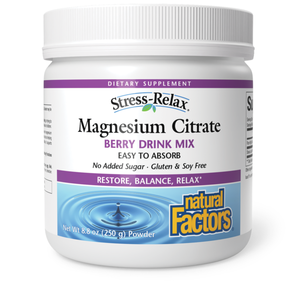 Natural Factors Stress-Relax Magnesium Citrate-Berry