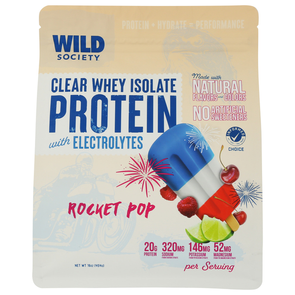 Wild Society Nutrition Rocket Pop Clear Whey Isolate Protein Powder