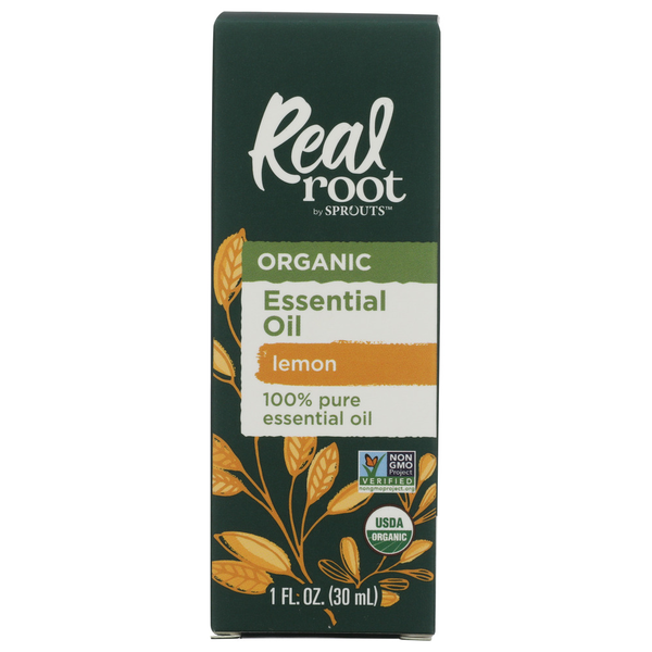 Real Root Organic Lemon Essential Oil