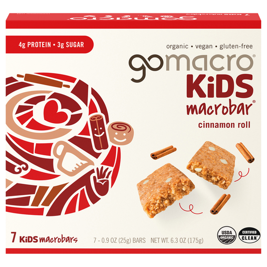 GoMacro Organic Kids Cinnamon Roll 7 Pack Bar