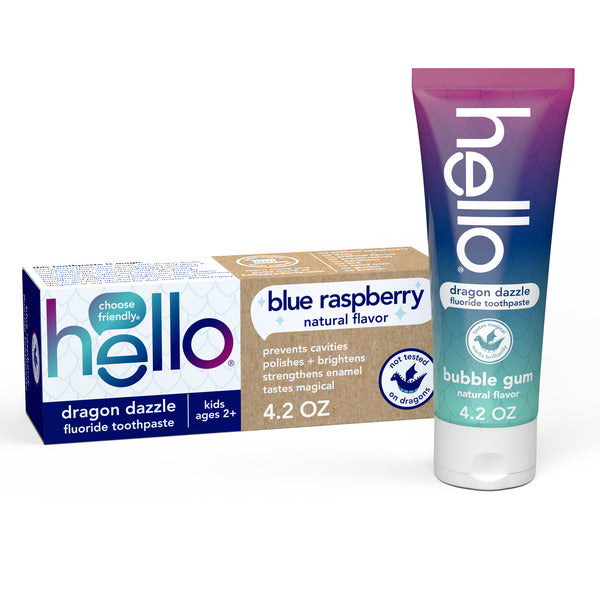 Hello Blue Raspberry Fluoride Kids Toothpaste