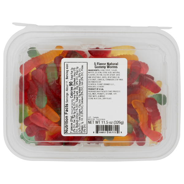 5 Flavor Natural Gummy Worms