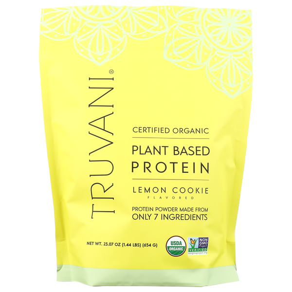 Truvani Organic Lemon Cookie Plant Protein Powder
