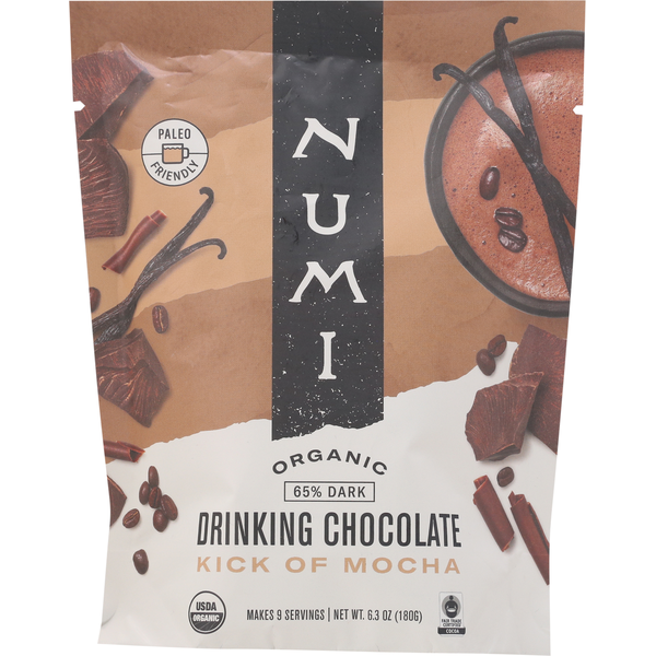 Numi Organic 65% Dark Drinking Chocolate With A Kick Of Mocha