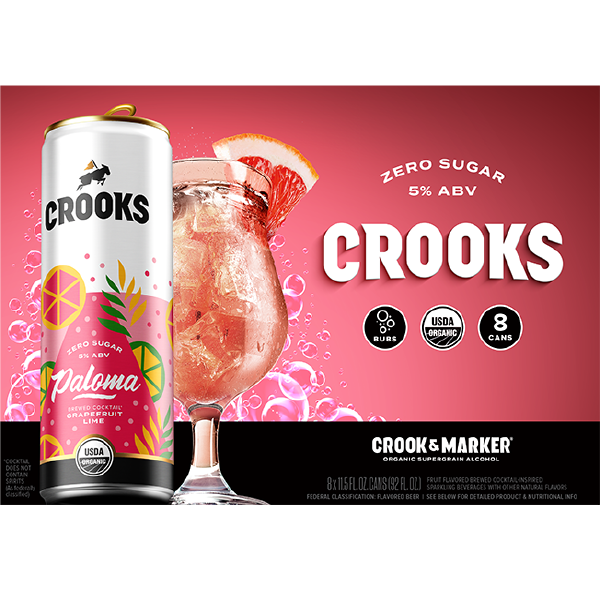 Crook & Marker Organic Grapefruit Lime Paloma 8 Pack Cans