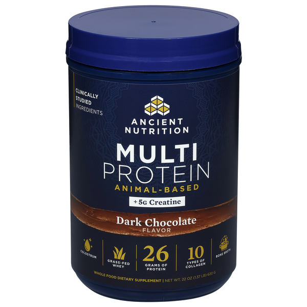 Ancient Nutrition Dark Chocolate Flavor Animal-Based Multi Protein