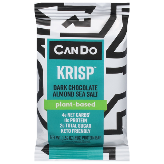 Cando Dark Chocolate Almond Sea Salt Protein Bar
