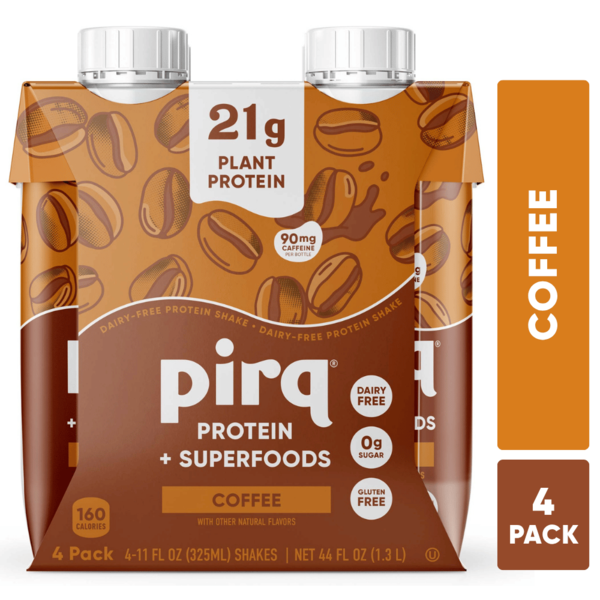 Pirq Coffee Plant Protein Shakes 4 Pack
