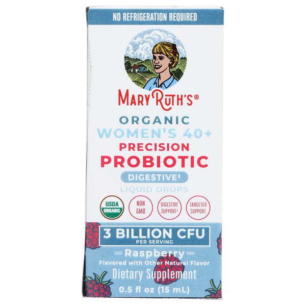 Mary Ruth's Organic Raspberry Women's 40+ Precision Probiotic Liquid Drops