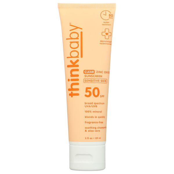 Thinkbaby SPF50 Clear Zinc Oxide Sensitive Skin Baby Sunscreen