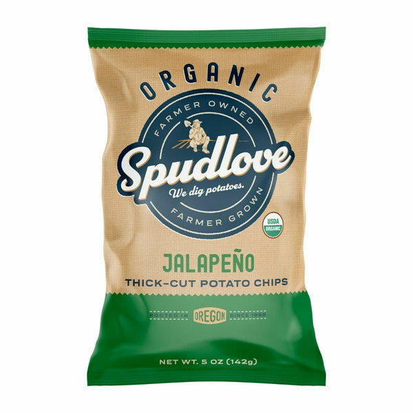 Spudlove Organic Jalapeno Thick-Cut Potato Chips