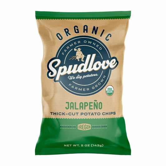 Spudlove Organic Jalapeno Thick-Cut Potato Chips