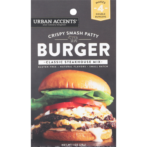 Urban Accents Crispy Smash Patty Burger Classic Steakhouse Seasoning Mix