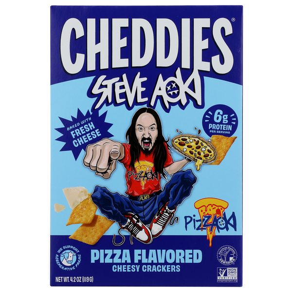 Cheddies Pizza Flavored Cheesy Crackers
