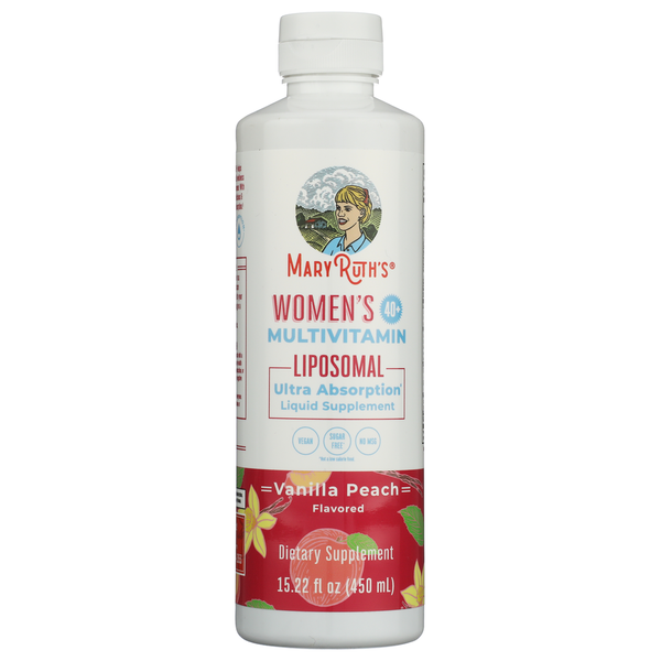 Mary Ruth's Vanilla Peach Liposomal 40+ Womens Multivitamin With Hormonal Support
