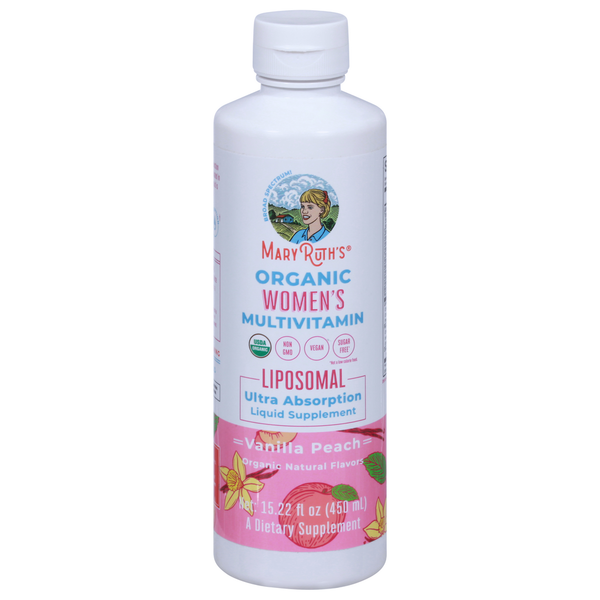 Mary Ruth's Organic Vanilla Peach Liposomal Womens Multivitamin