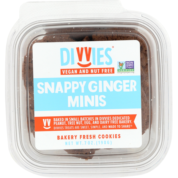 Divvies Snappy Ginger Minis Cookies
