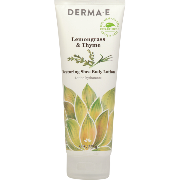 DERMA E Lemongrass & Thyme Restoring Shea Body Lotion