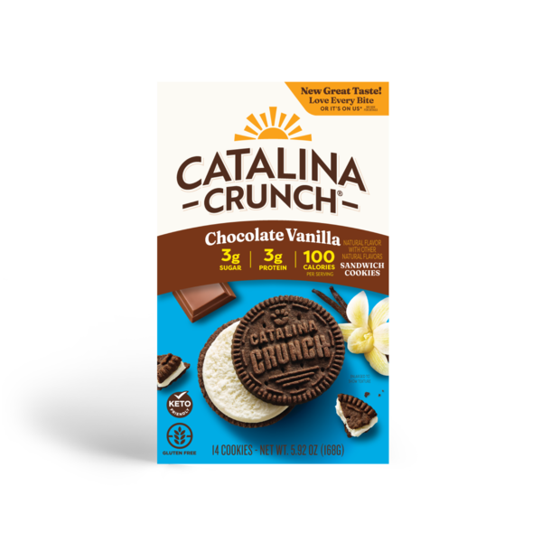 Catalina Crunch Chocolate Vanilla Keto Sandwich Cookies