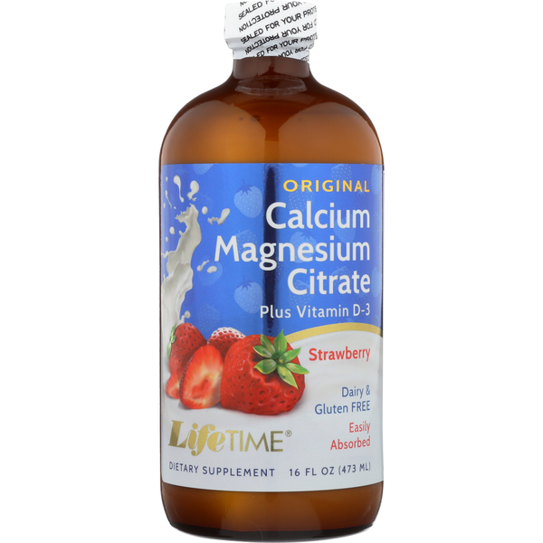 Lifetime Liquid Calcium Magnesium Citrate Strawberry