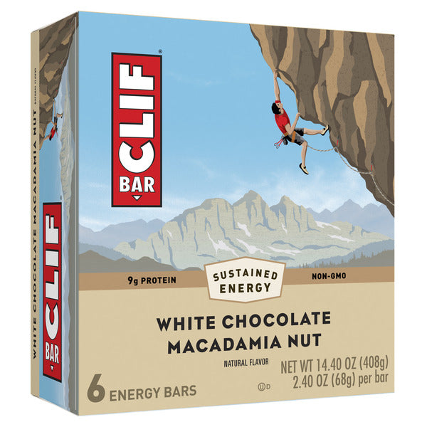 CLIF BAR White Chocolate Macadamia Nut Bars 6 Pack Case