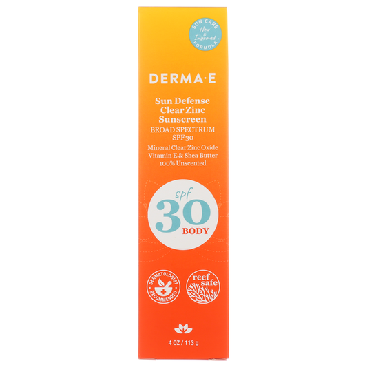 DERMA E Clear Zinc Body Sunscreen SPF 30